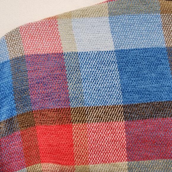 Allison Daley Plaid Shacket Size 20W Red Blue Button Up Western Vintage 90s - Picture 7 of 11